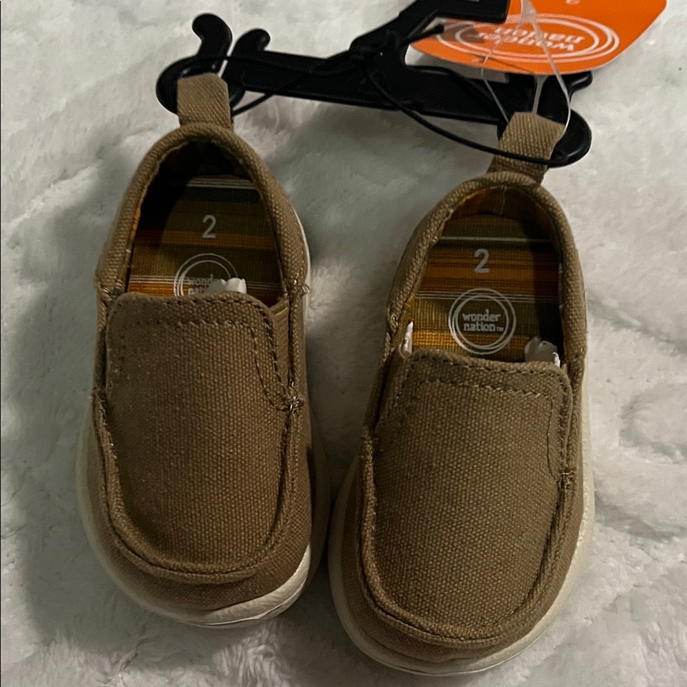 KIDS 🧒 SHOE 👟 Wonder Nation Kids Moccasins - Tan